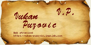 Vukan Puzović vizit kartica